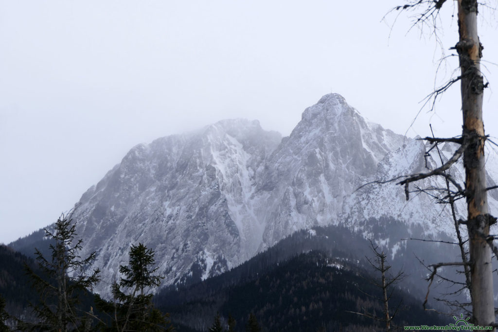 Giewont z czerwonego szlaku - Staników Żleb