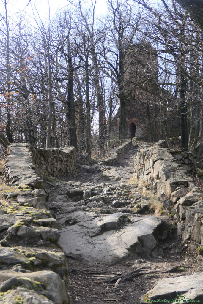 Stary Książ widok z punktu widokowego na końcu cypla