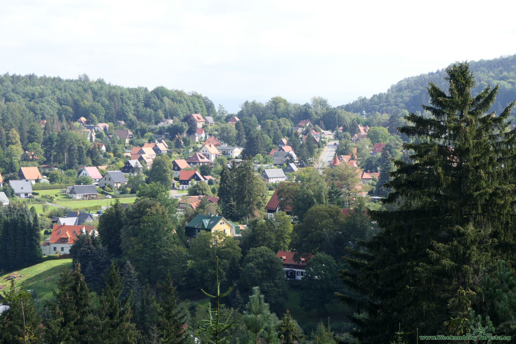 Jonsdorf Widok z niebieskiego szlaku