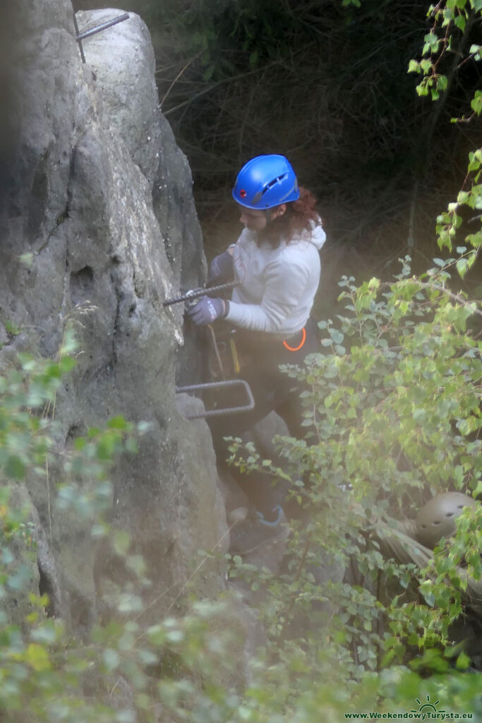 Żółty szlak obok Oybin - Ferrata Alpiner Grat