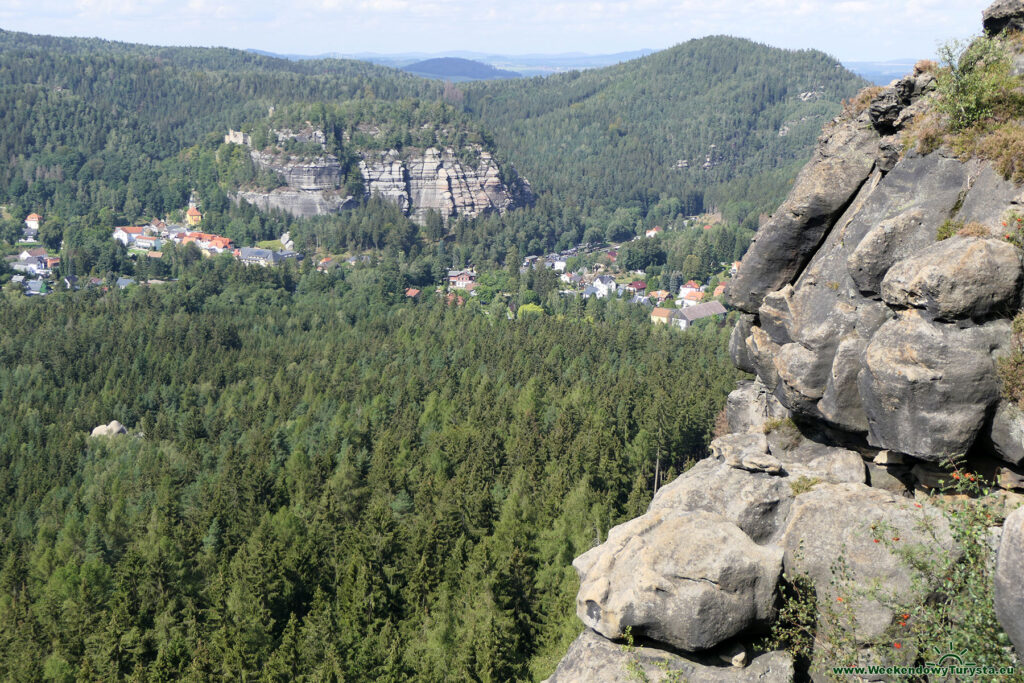 Żółty szlak obok Oybin - Ferrata Alpiner Grat