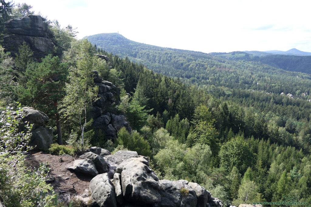 Żółty szlak obok Oybin - Ferrata Alpiner Grat