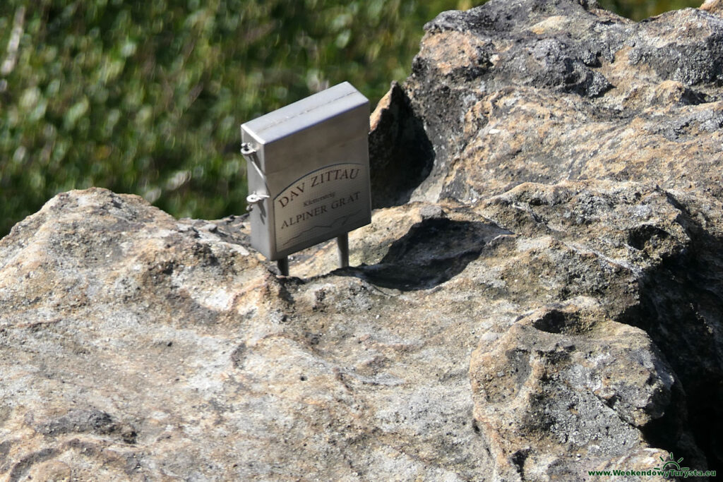 Żółty szlak obok Oybin - Ferrata Alpiner Grat