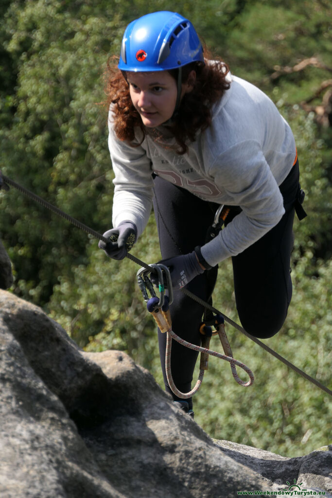 Żółty szlak obok Oybin - Ferrata Alpiner Grat