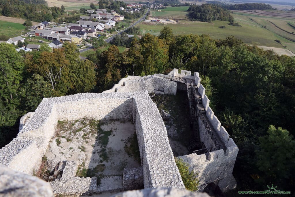 Zamek Pilcza w Smoleniu - widok z wieży zamkowej