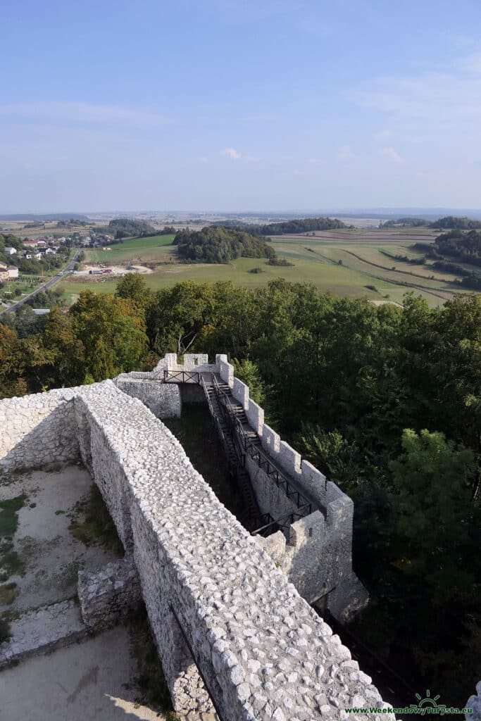 Zamek Pilcza w Smoleniu - widok z wieży zamkowej