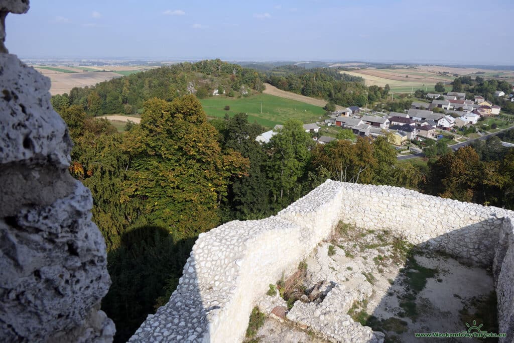 Zamek Pilcza w Smoleniu - widok z wieży zamkowej