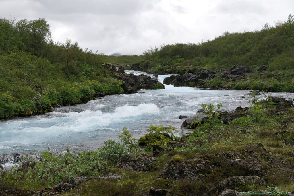 Wodospad Midfoss na Islandii