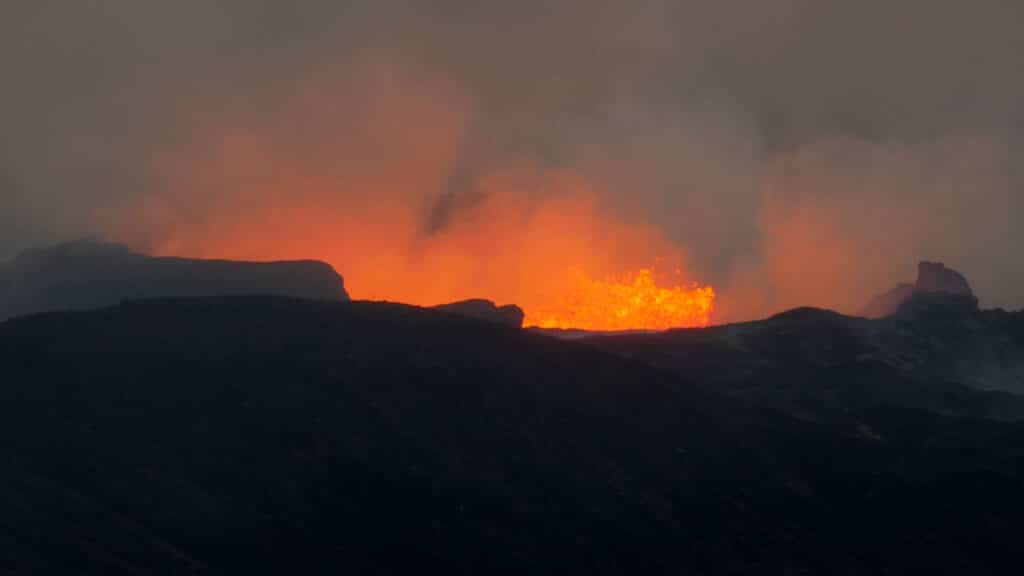 Wulkan Geldingardalur - erupcja