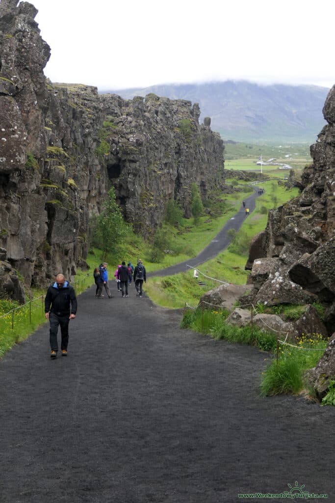 Wąwóz w Parku Narodowym Thingvellir