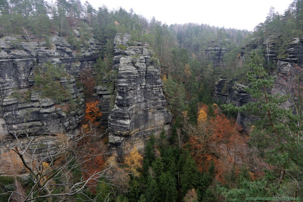 Park Narodowy Czeska Szwajcaria - widoki w okolicy Pravcickiej Bramy