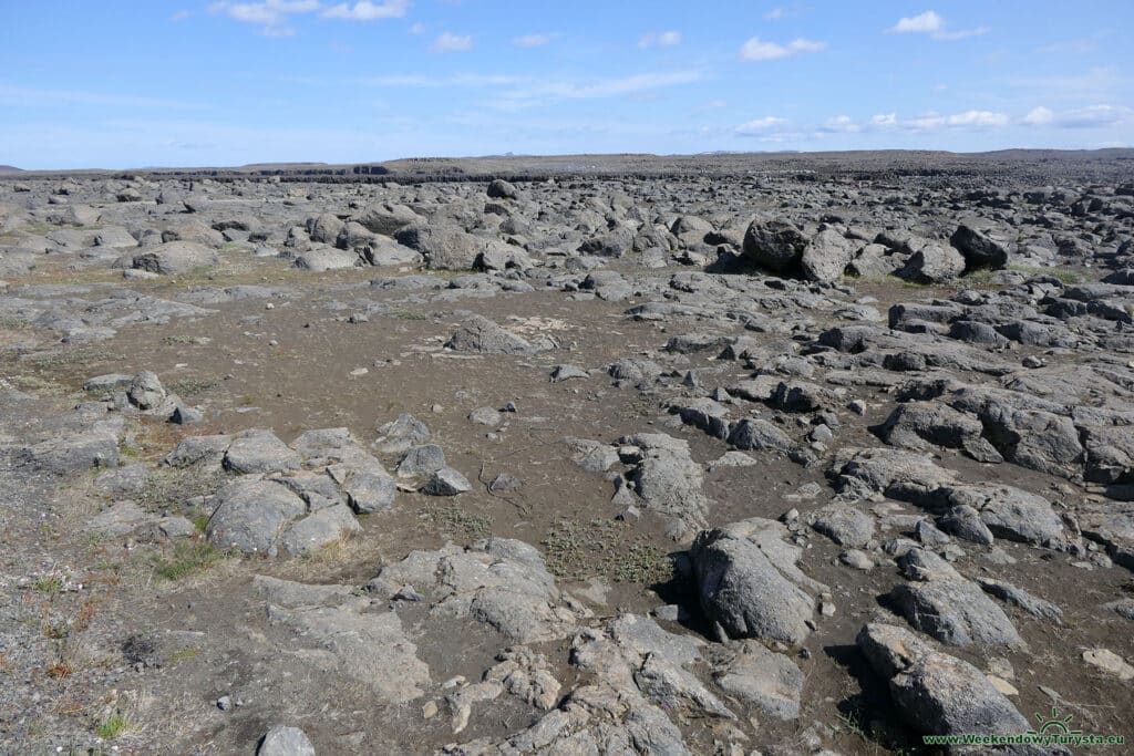 Krajobraz przy zachodnim parkingu przy wodospadzie Dettifoss - Islandia Północna