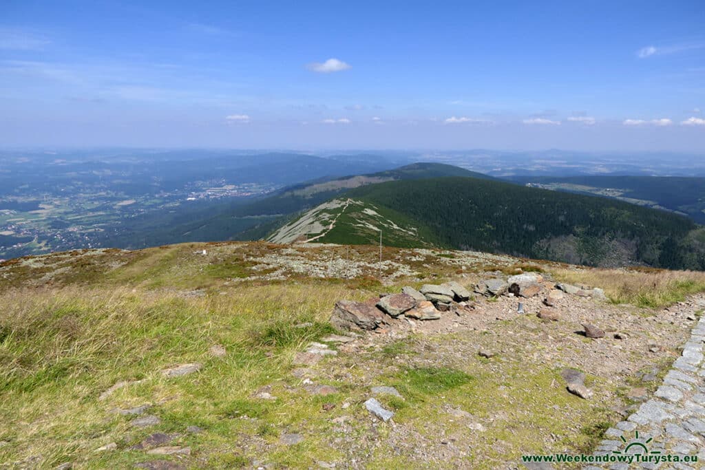 Widok ze Śnieżki w Karkonoszach