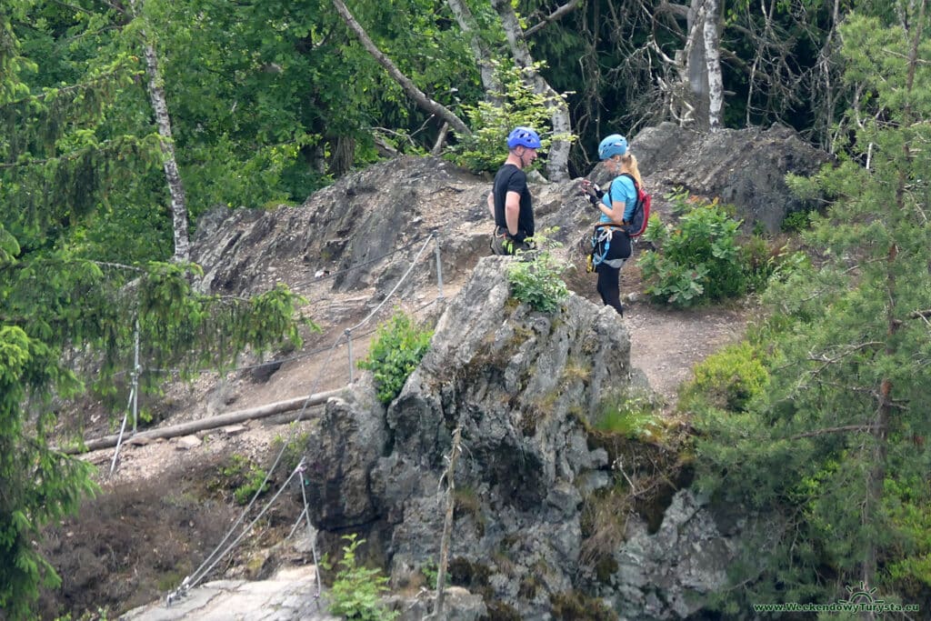 Ścieżka Kamienickiego - szlak niebieski - widok na Via Ferraty