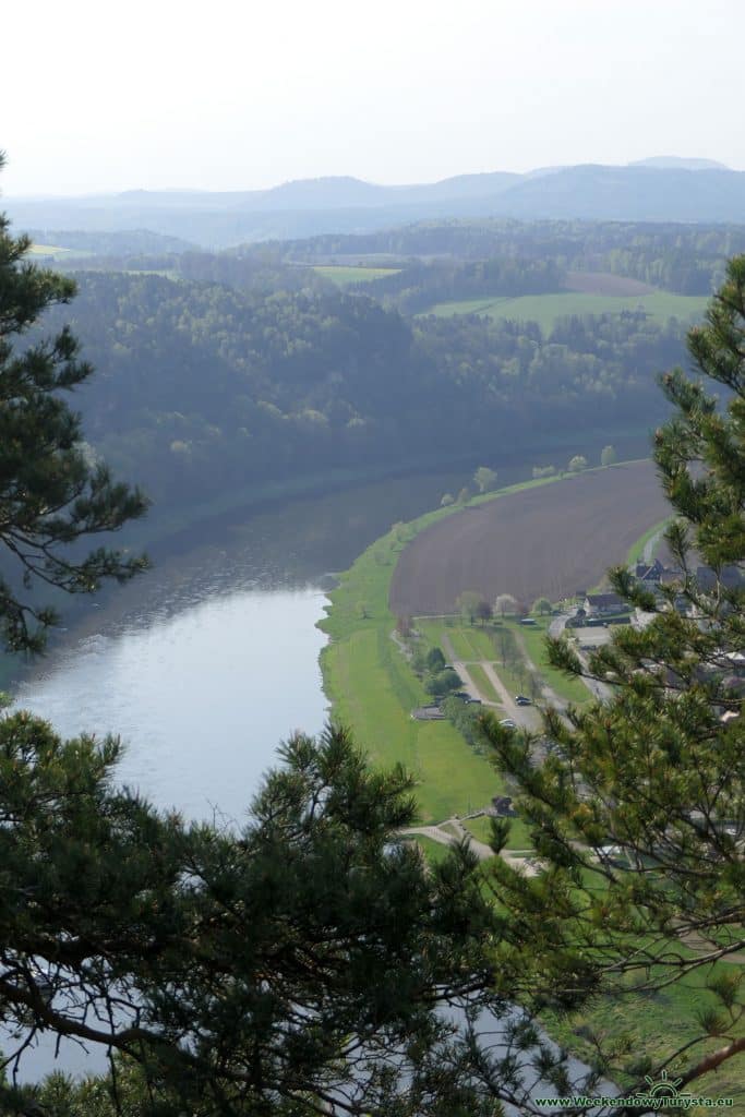 Most Bastei – Szwajcaria Saksońska - widok na Łabę