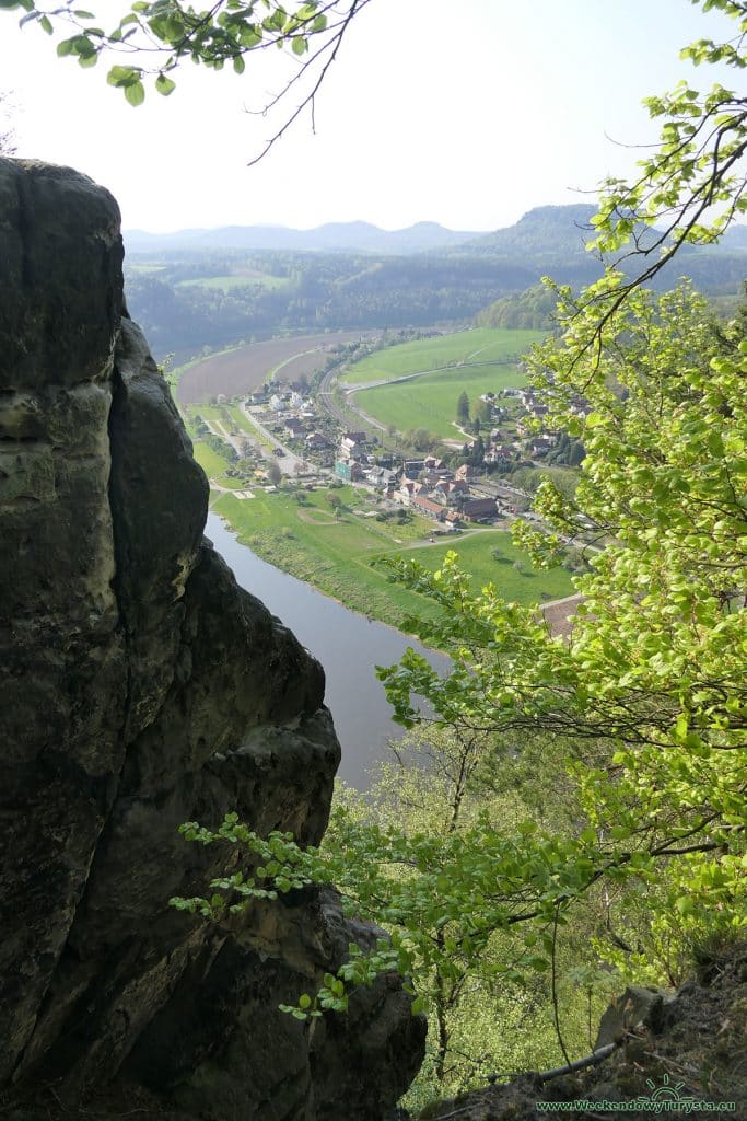 Most Bastei – Szwajcaria Saksońska - widok na Łabę