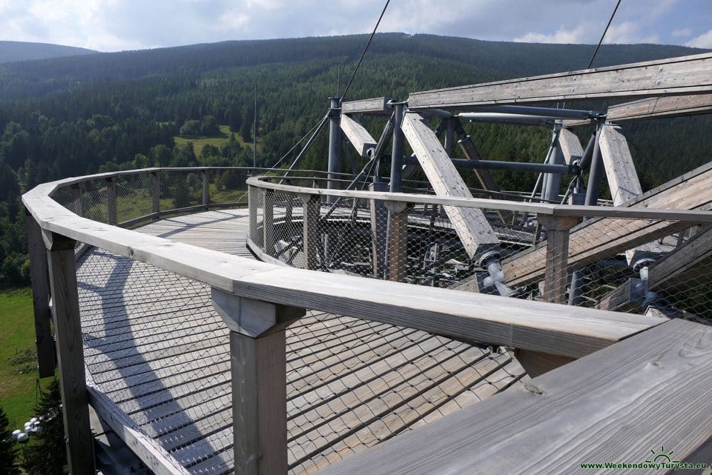 Wieża widokowa Sky Walk w Świeradowie Zdroju - szczyt wieży