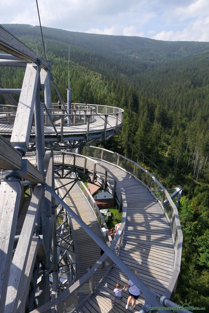 Wieża widokowa Sky Walk w Świeradowie Zdroju - szczyt wieży