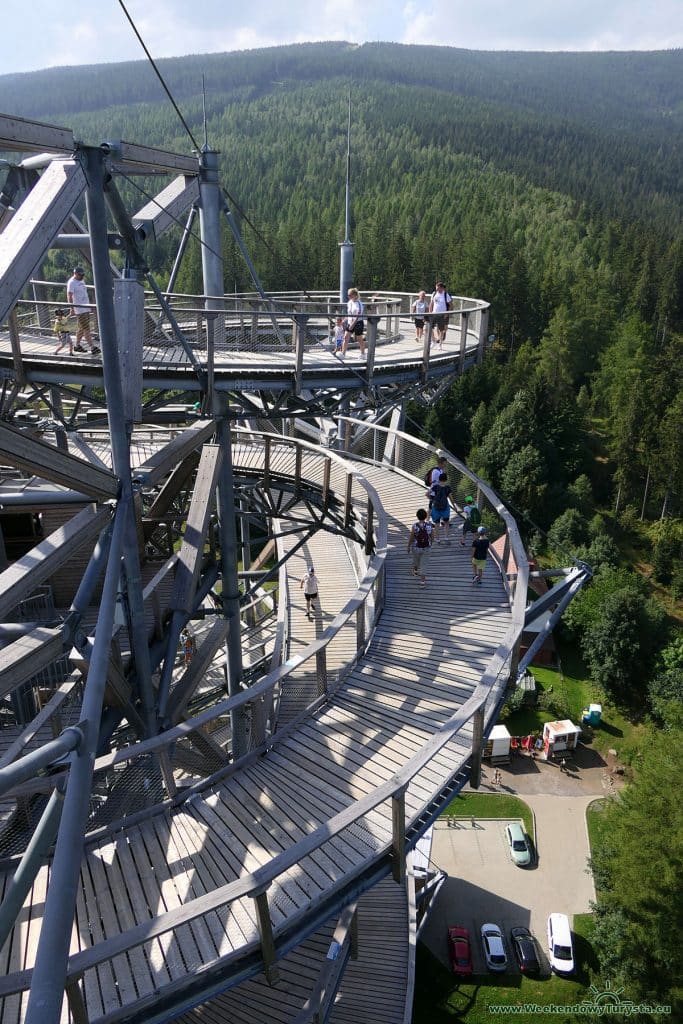 Wieża widokowa Sky Walk w Świeradowie Zdroju - szczyt wieży