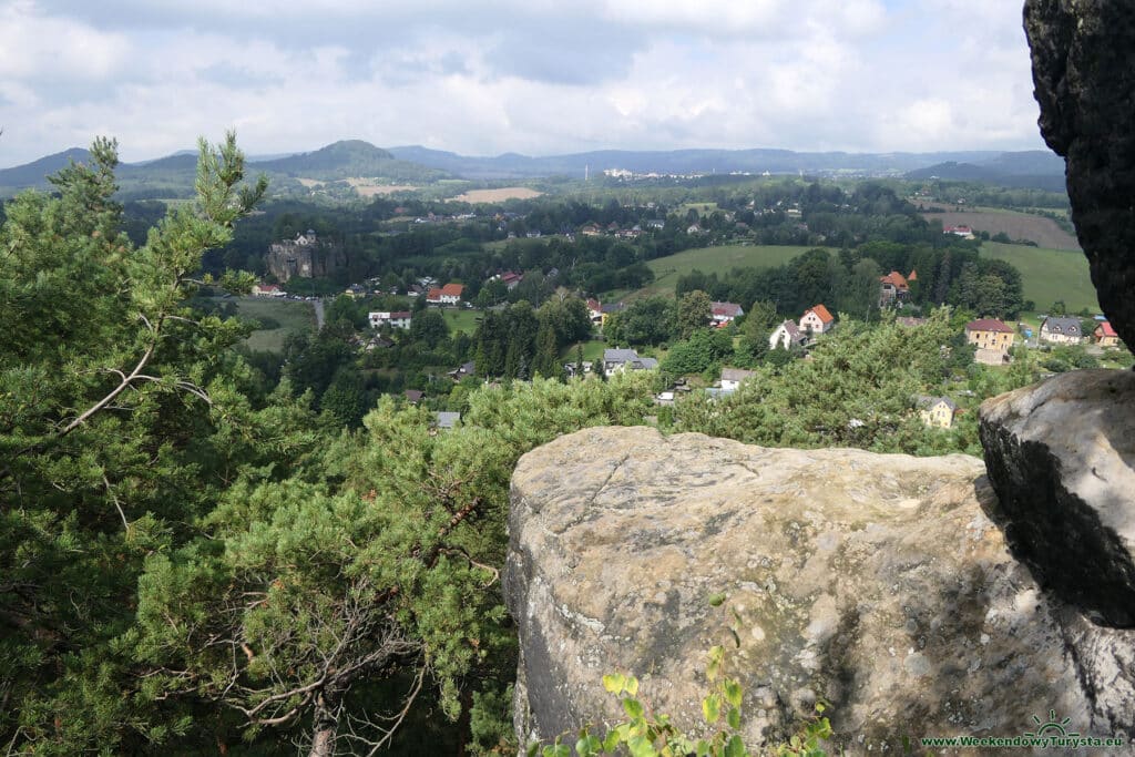 Szlak koło zamku Sloup - Samuelowa Jaskinia - punkt widokowy