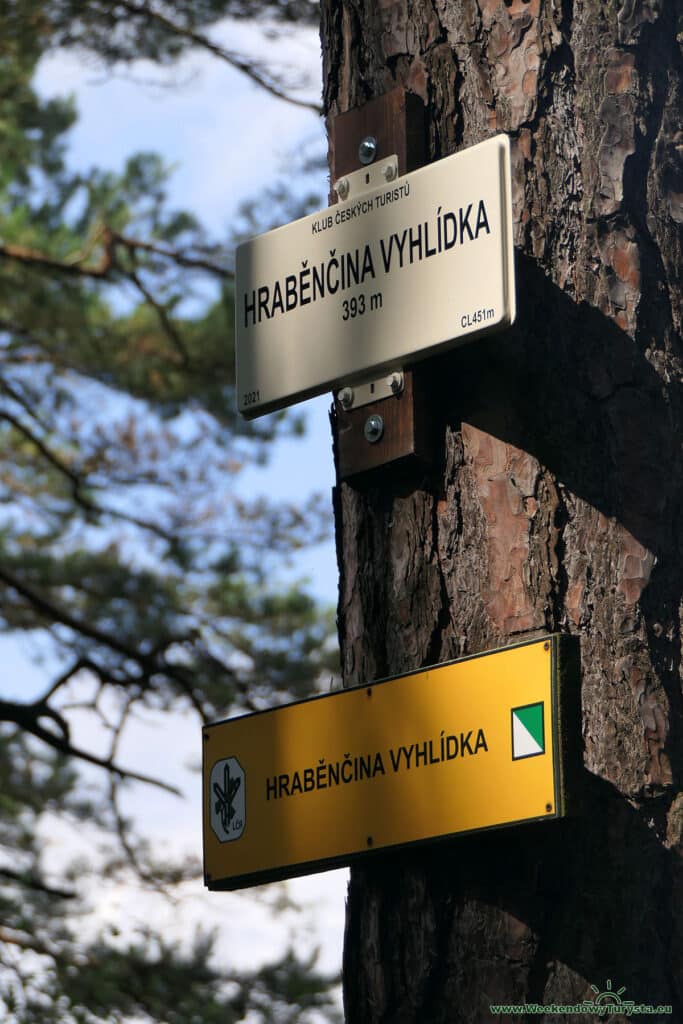 Sloupskie Skalne Miasto - leśne ścieżki i szlaki - punkt widokowy