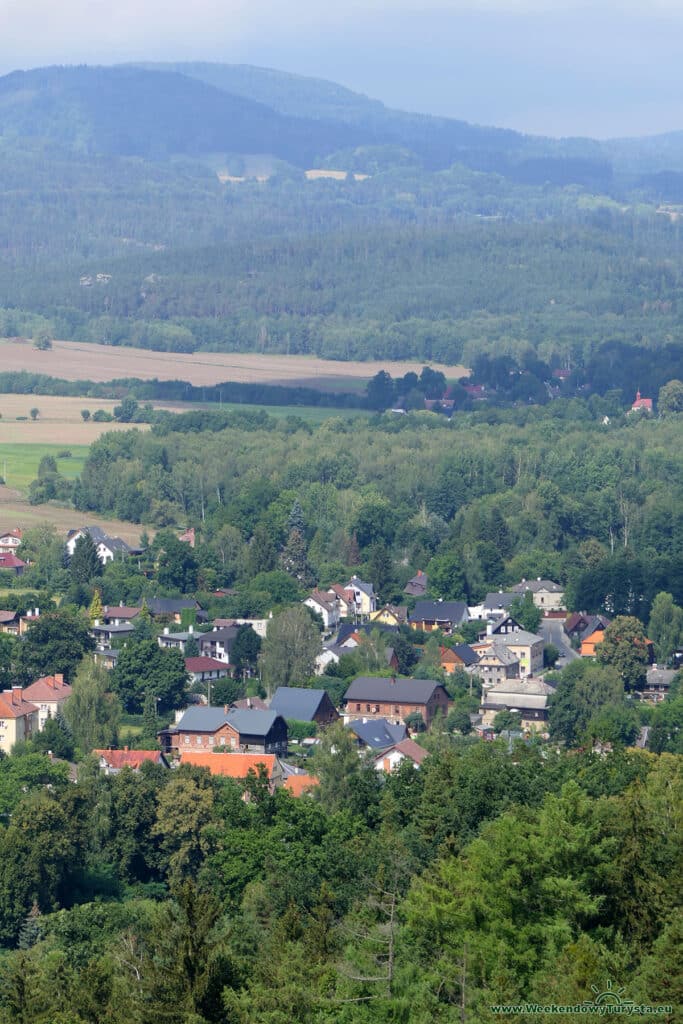 Sloupskie Skalne Miasto - leśne ścieżki i szlaki - punkt widokowy