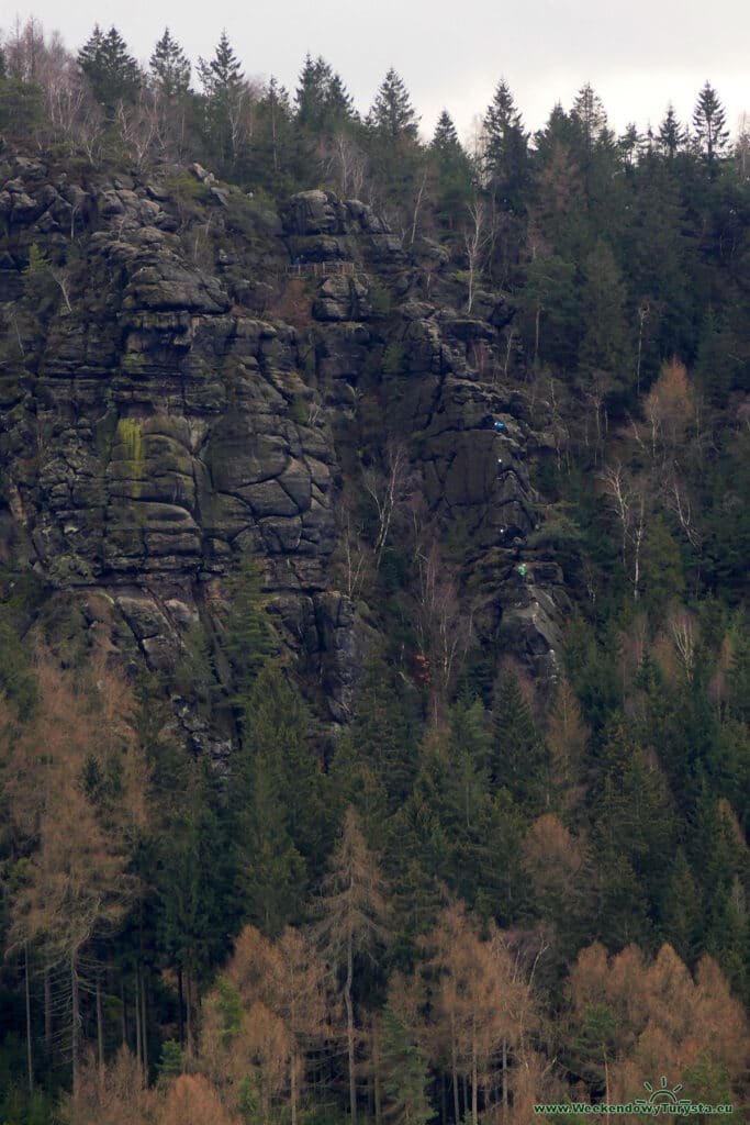 Zamek Oybin - widok na miasteczko - Ferrata Alpiner Grat