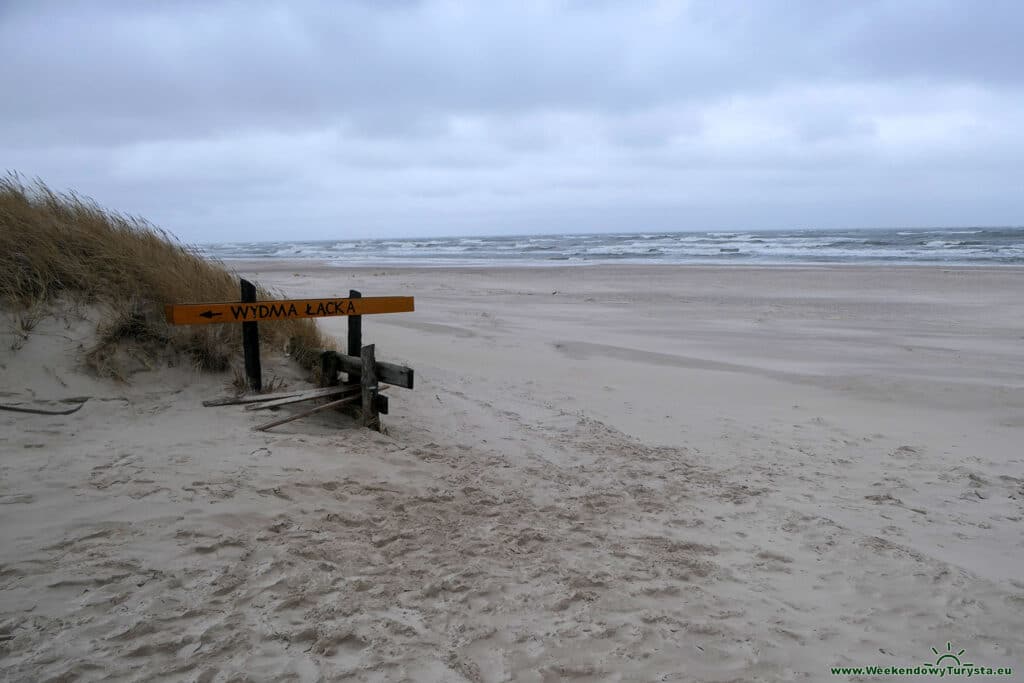 Sztormowa pogoda po wyjściu na plażę - Wydma Łącka