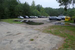 Parking najbliżej plaży w Czołpinie