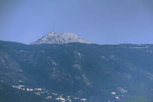 Pantokrator na Korfu - widok z centrum wyspy