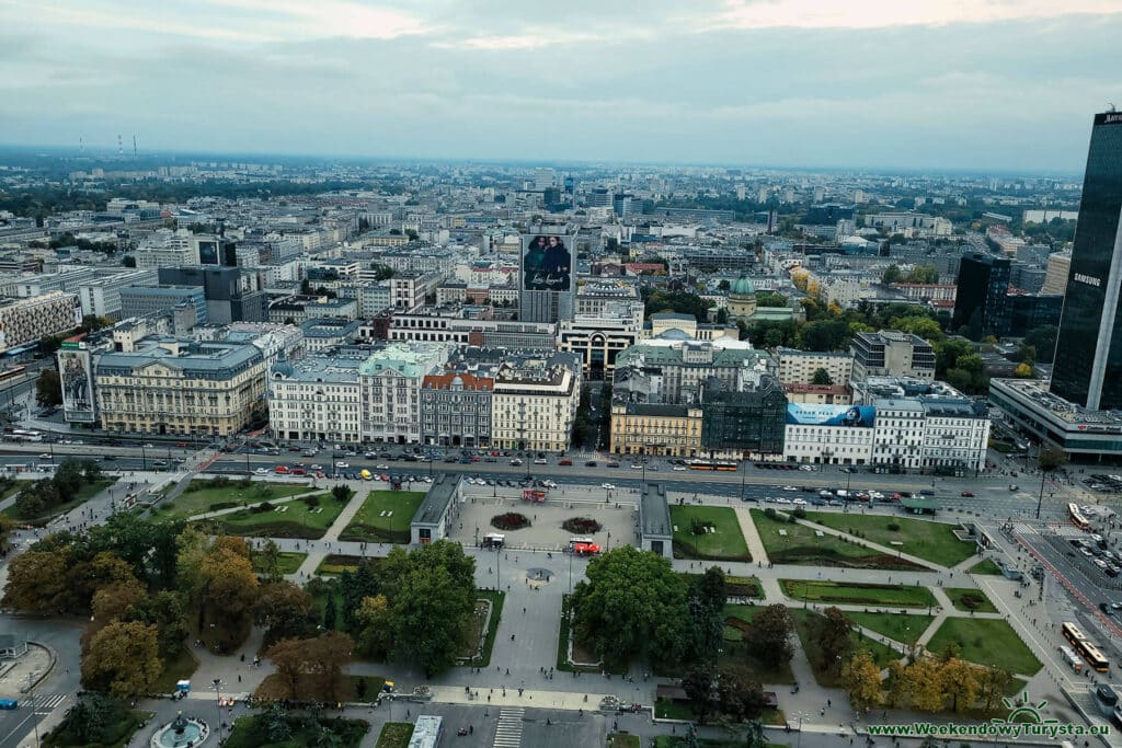 Widok z Pałacu Kultury i Nauki w Warszawie