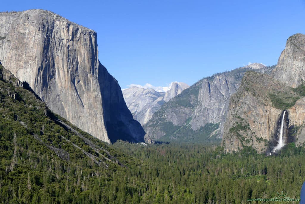 Widok na Dolinę Yosemite z punktu Tunnel View