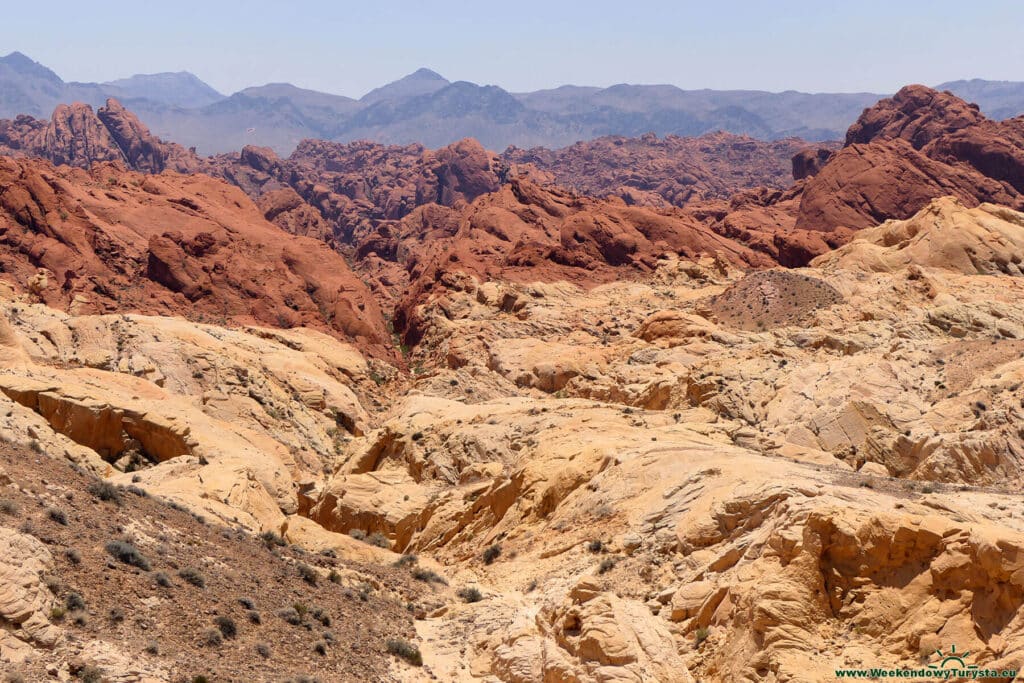 Punkt widokowy Silica Dome - widok na Fire Canyon